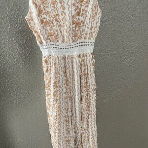 Chic Floral Jumpsuit with Lace Detail
